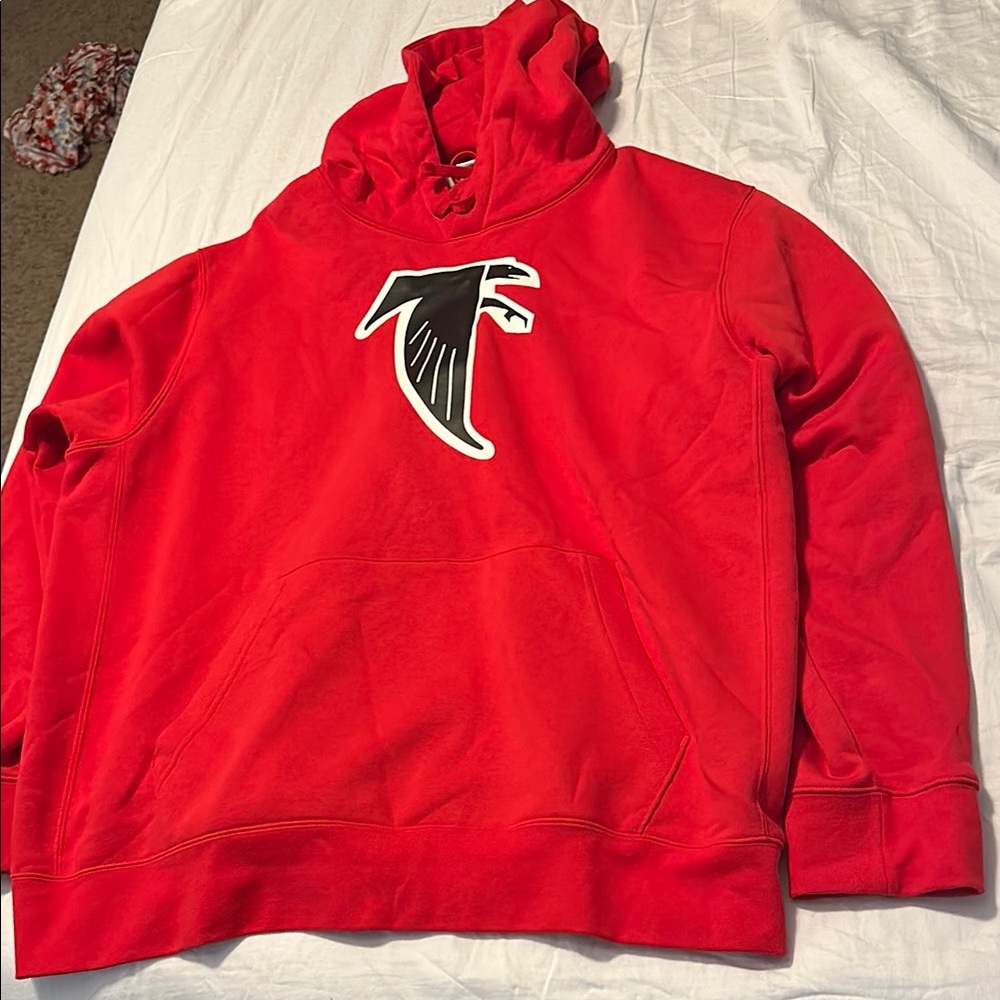 Red Hoodie with Black and White Logo ATLANTA FALCONS THROWBACK